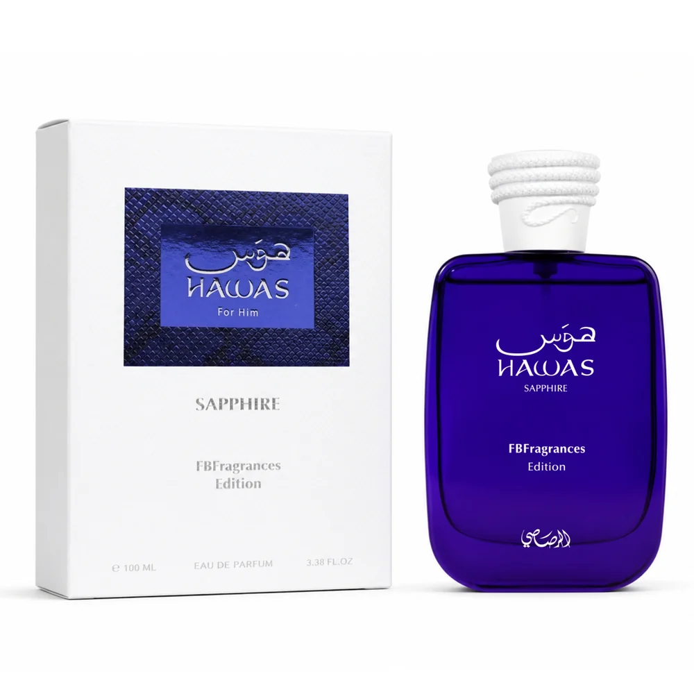Rasasi Hawas Sapphire For Him Eau de Parfum 100ml | Luxury Men’s Arabian Fragrance | Premium Long-Lasting Perfume