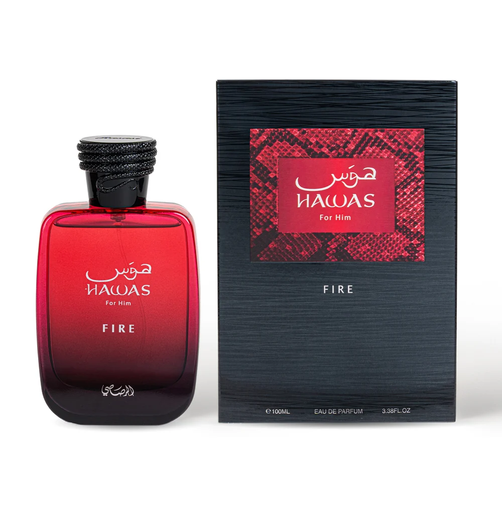 Hawas Fire For Him Eau de Parfum 100ml | Luxury Men’s Fragrance | Long-Lasting Arabian Perfume by Rassasi